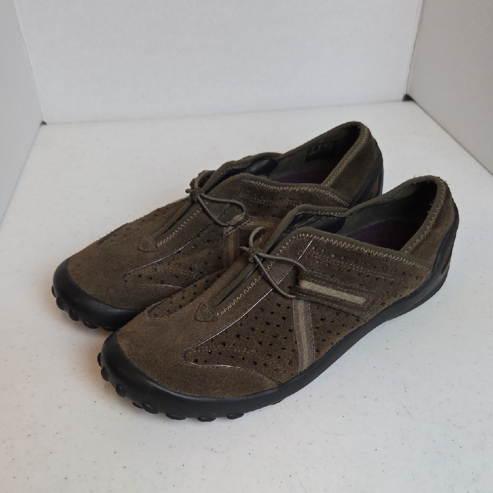 Clarks Privo Tequini Men's Casual Olive Suede Slip-On Sneakers Size 10